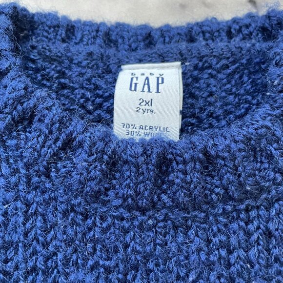 Baby GAP Fair Isle Sweater Blue White Size 2XL (2 Years) - Picture 6 of 9